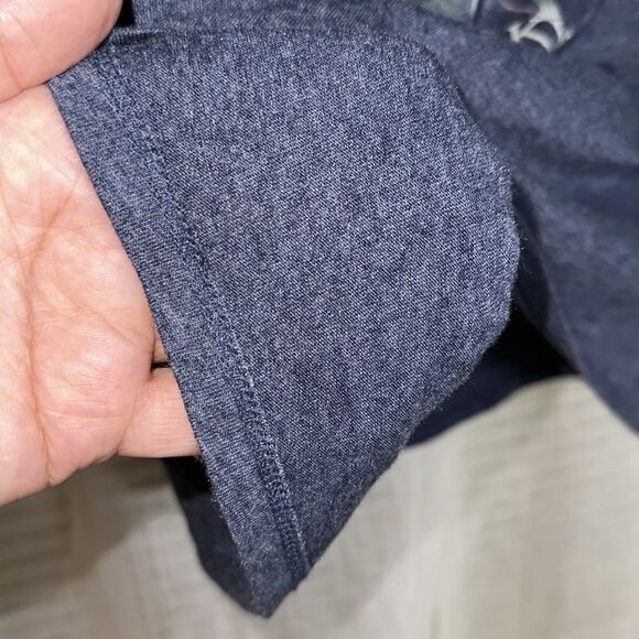 Lucky Brand S-XL Heather Blue Floral Bloom Short Sleeve Tee in Dress Blues - Picture 7 of 11